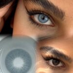 لنز آماندا مدل پاستل بلو pastel blue آبی روشن یکدست